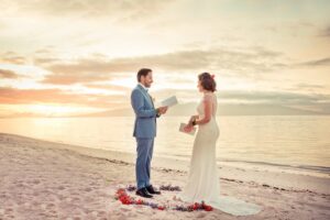 Moorea Sunrise wedding Ceremony