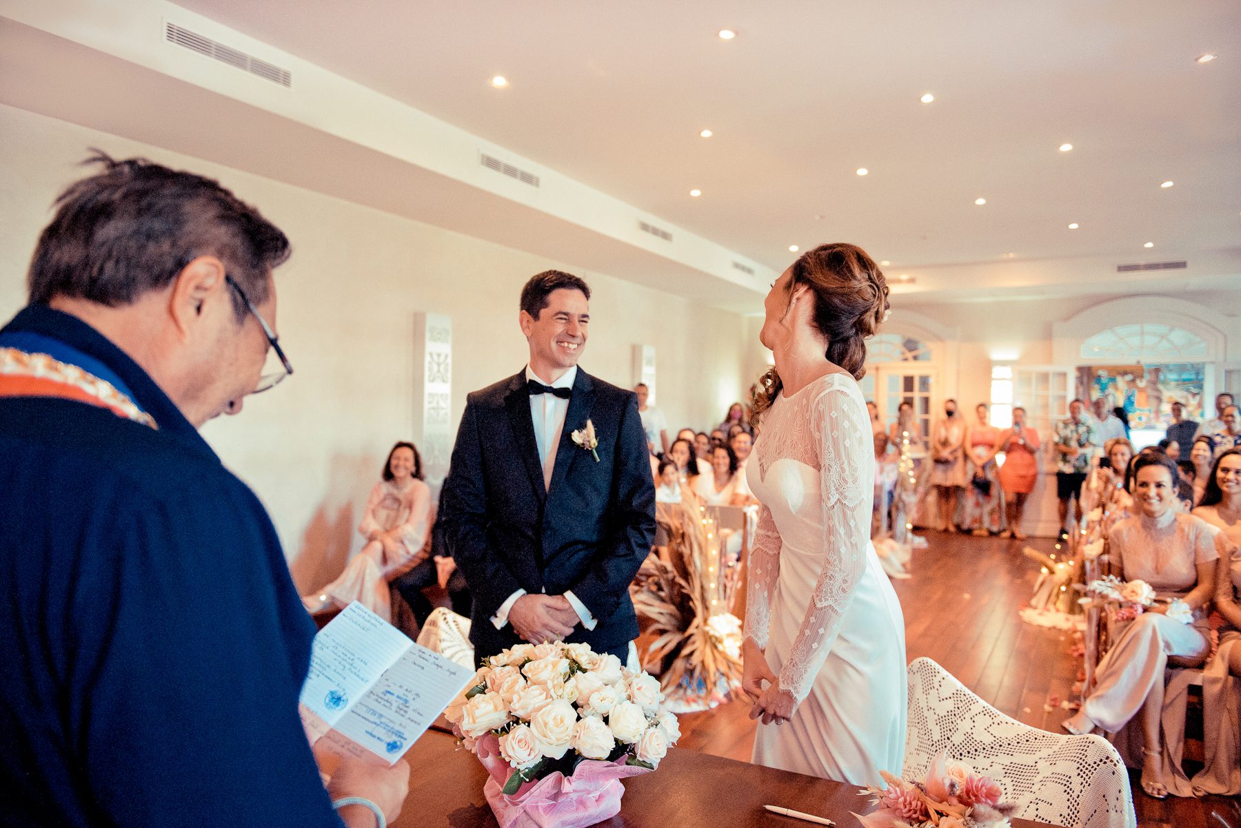 Tahitian wedding ceremony