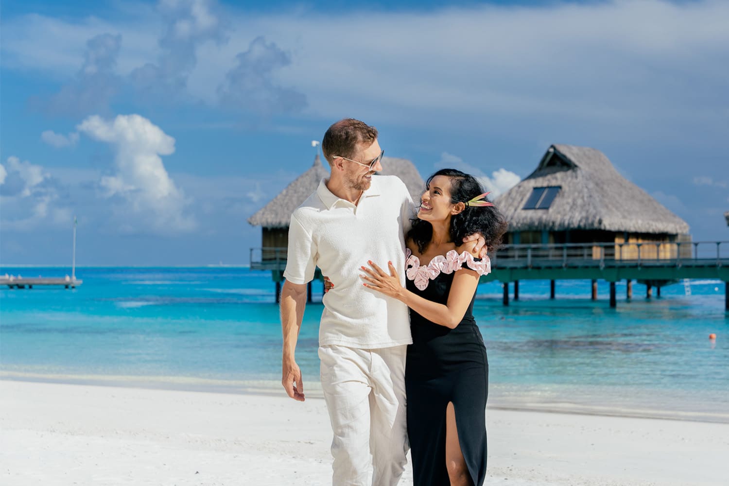 Romantic Couple Photoshoot at Conrad Bora Bora