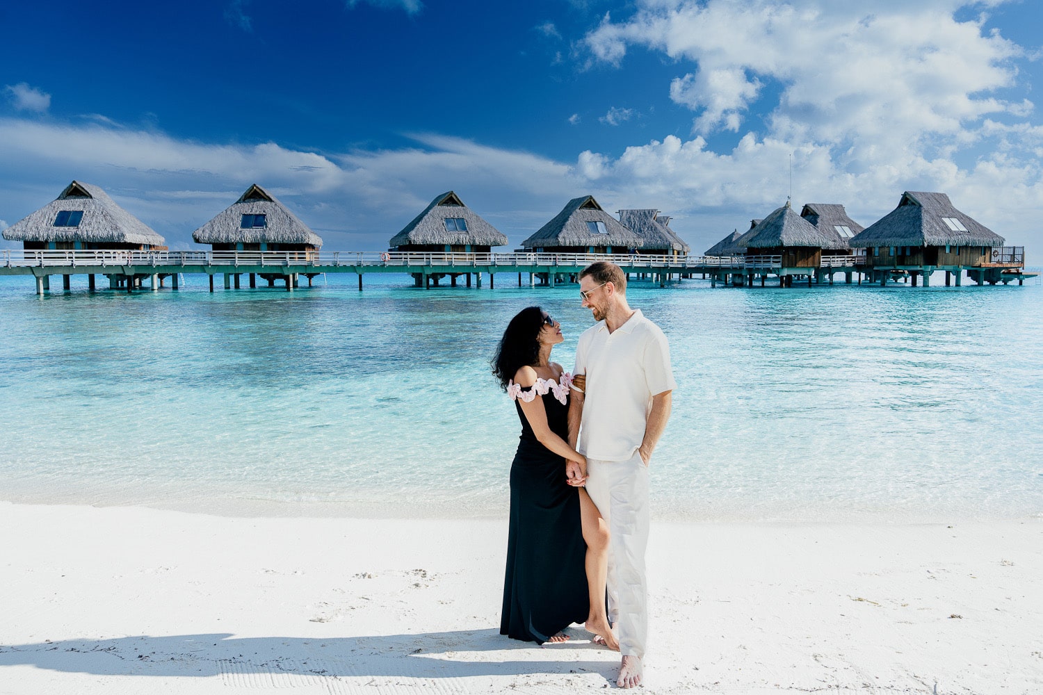 Romantic Couple Photoshoot at Conrad Bora Bora