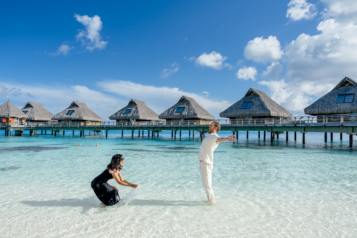 Romantic Couple Photoshoot at Conrad Bora Bora