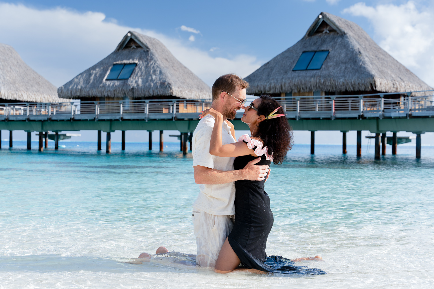 Romantic Couple Photoshoot at Conrad Bora Bora