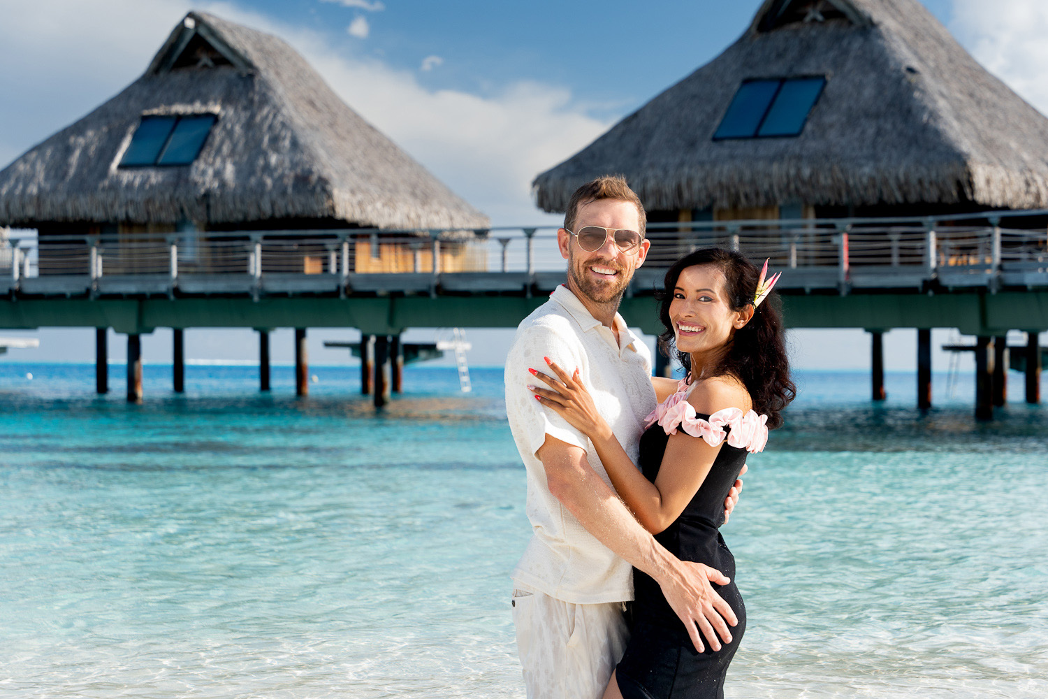 Romantic Couple Photoshoot at Conrad Bora Bora