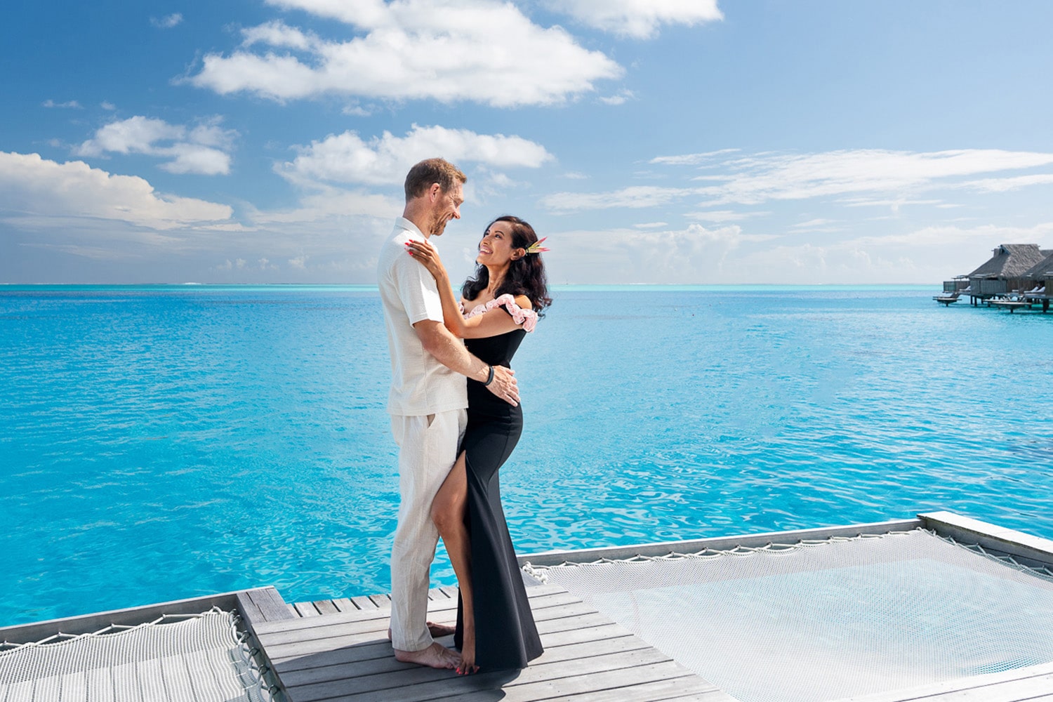 Romantic Couple Photoshoot at Conrad Bora Bora